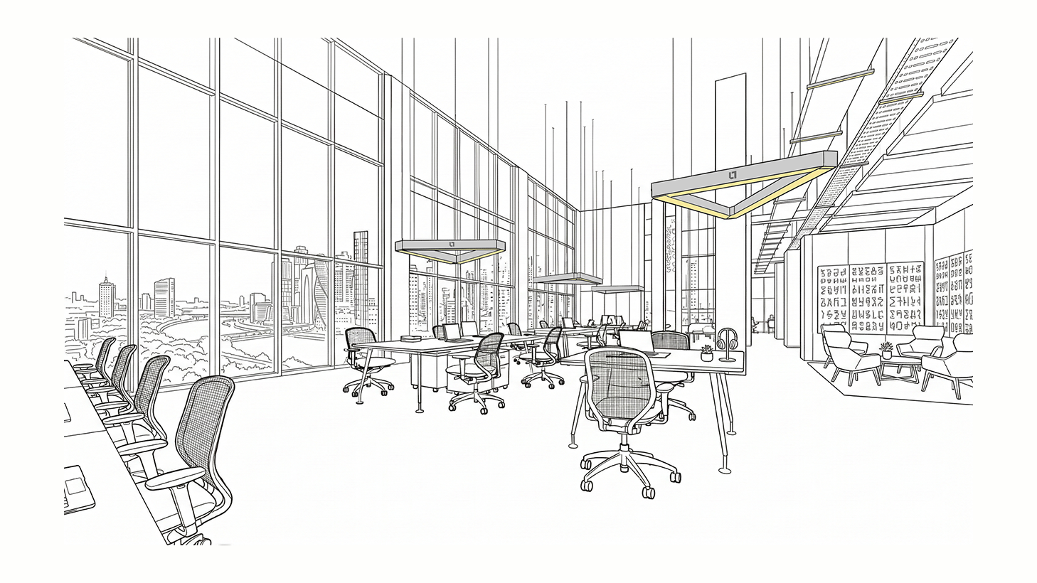 Office Architectural Lighting Concept