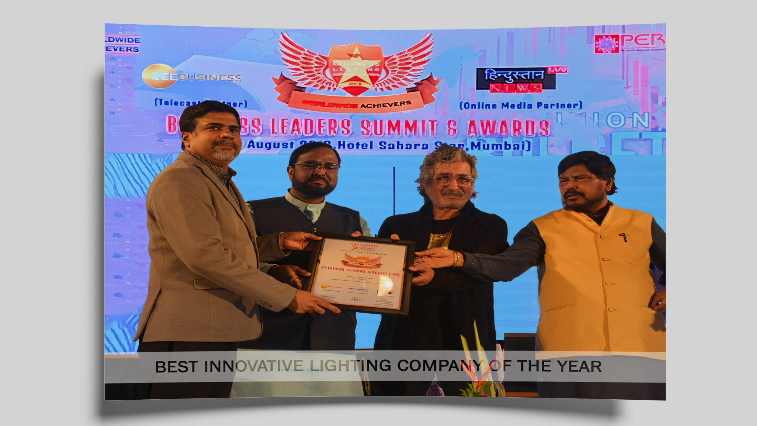 LT India awarded for the BEST INNOVATIVE LIGHTING COMPANY OF THE YEAR